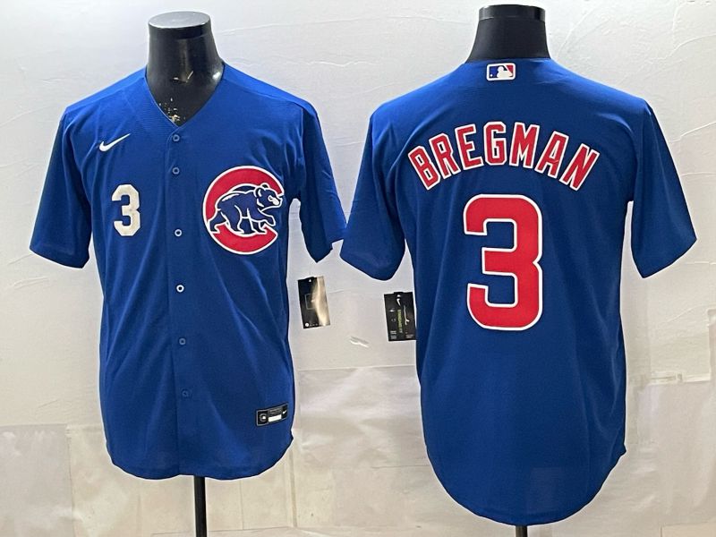 Men 2026 Chicago Cubs #3 Bregman Blue Game Nike MLB Jersey style 004